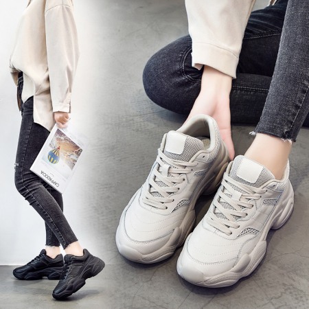 Women's Autumn New Leather White Sneakers