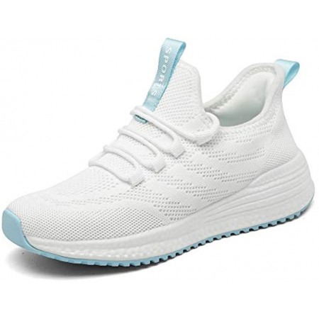 Women's Lightweight Non Slip Breathable Mesh Sneakers Sports Athletic Walking Work Shoes Black